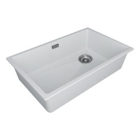 Мойка кухонная Paulmark Lumi LU74SK-WH, 74 см, искусственный камень, цвет белый