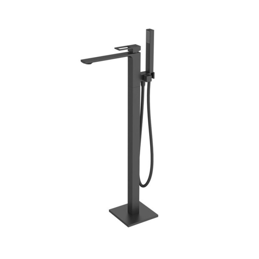 Смеситель для ванны и душа BelBagno Luce LUC-FMT-NERO, напольный, черный матовый
