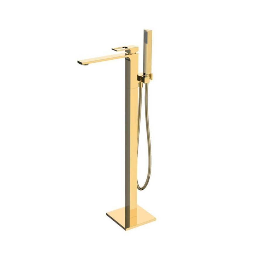 Смеситель для ванны и душа BelBagno Luce LUC-FMT-ORO, напольный, золото
