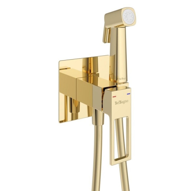 Гигиенический душ BelBagno Luce LUC-HGN-ORO со смесителем, золото