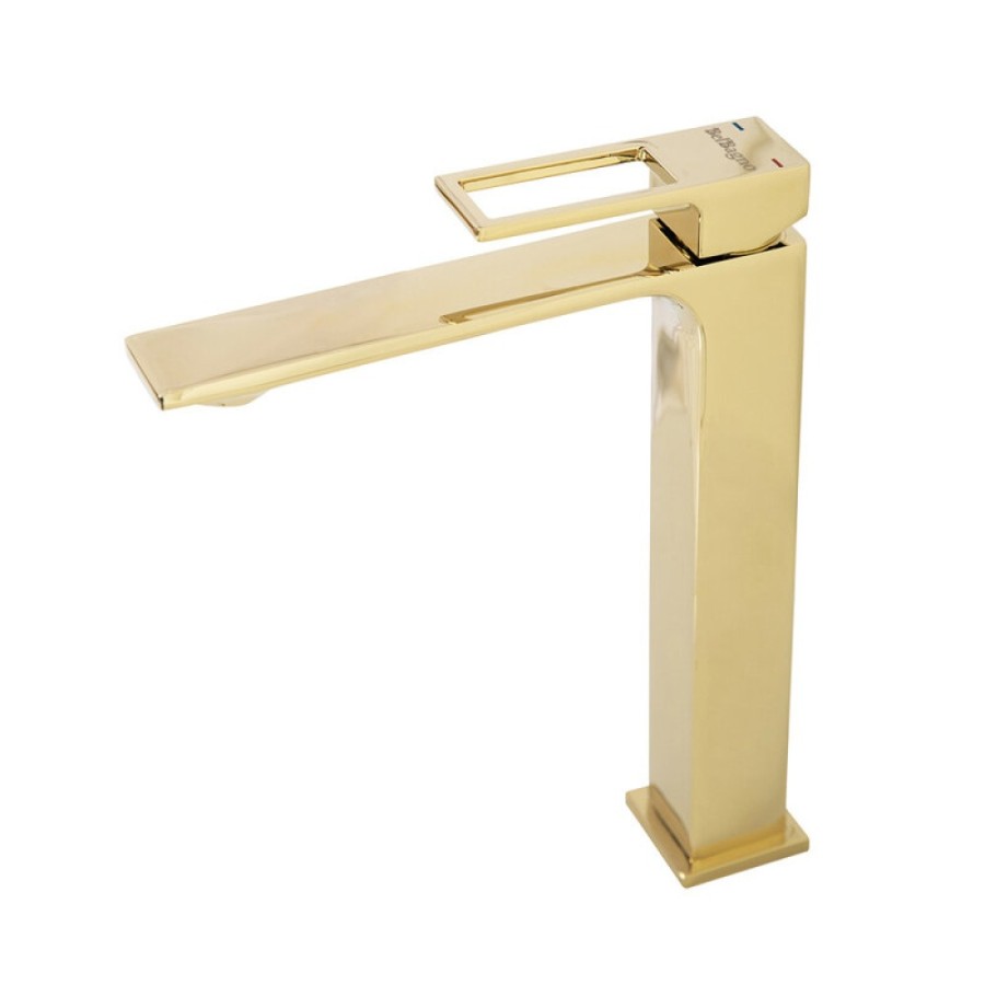 Смеситель для раковины BelBagno Luce LUC-LMC-ORO-W0, золото