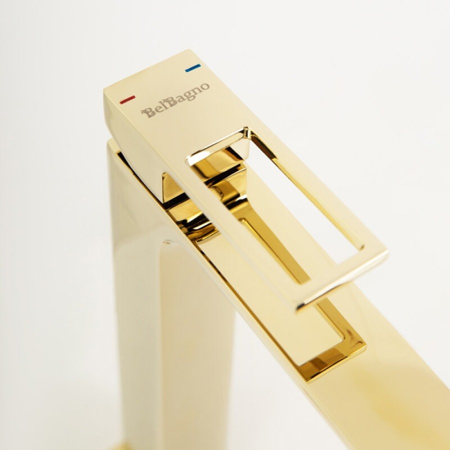 Смеситель для раковины BelBagno Luce LUC-LMC-ORO-W0, золото