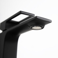 Смеситель для раковины BelBagno Luce LUC-LVM-NERO, черный матовый