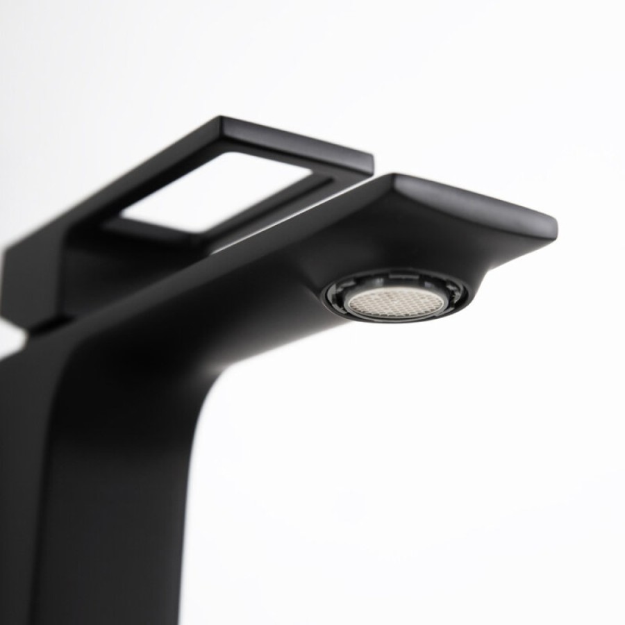 Смеситель для раковины BelBagno Luce LUC-LVM-NERO, черный матовый