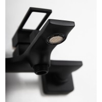 Смеситель для ванны и душа BelBagno Luce LUC-VAS-NERO, черный матовый