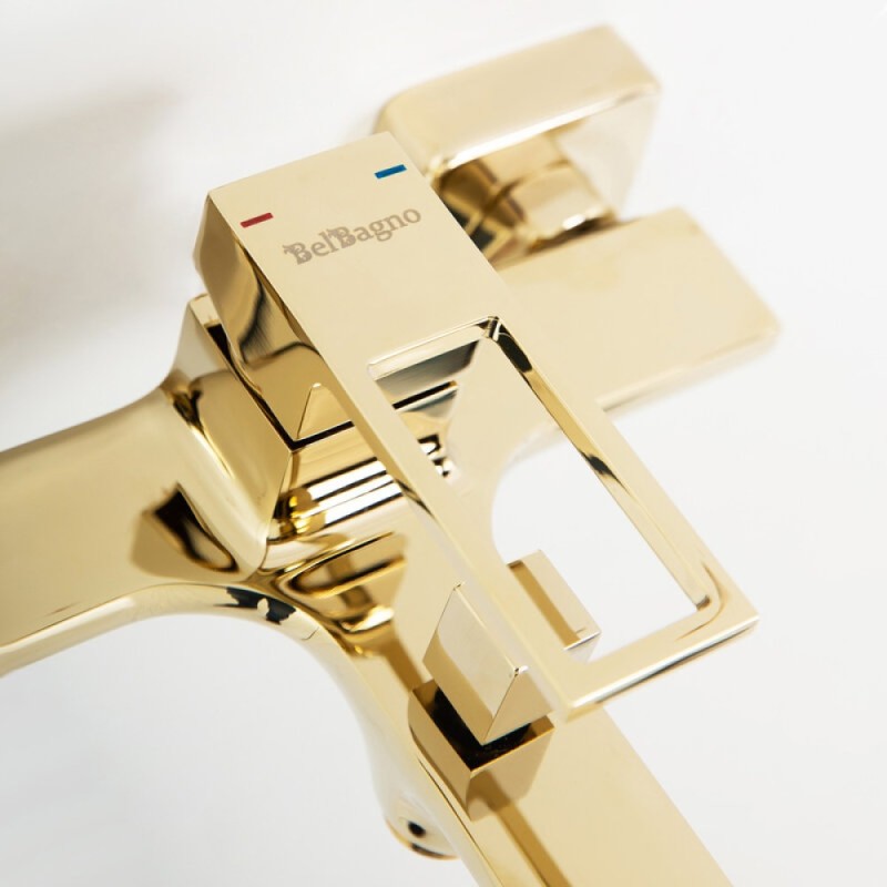 Смеситель для ванны и душа BelBagno Luce LUC-VAS-ORO, золото