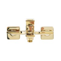Смеситель для ванны и душа BelBagno Luce LUC-VASM-ORO, с душевым гарнитуром, PVD покрытие, золото
