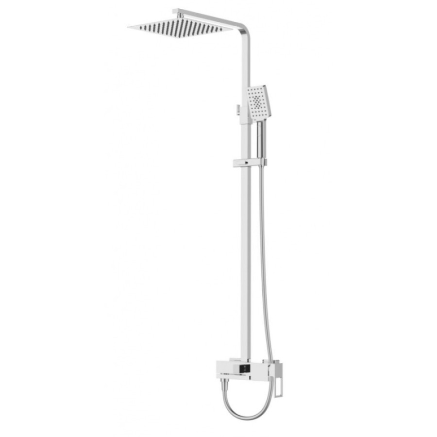 Душевая система BelBagno Luce со смесителем для душа, верхним и ручным душем, хром, LUC-VSCM-CRM