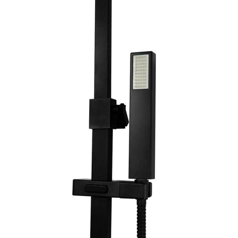 Душевая система BelBagno Luce LUC-VSCM-NERO, с изливом, черный матовый