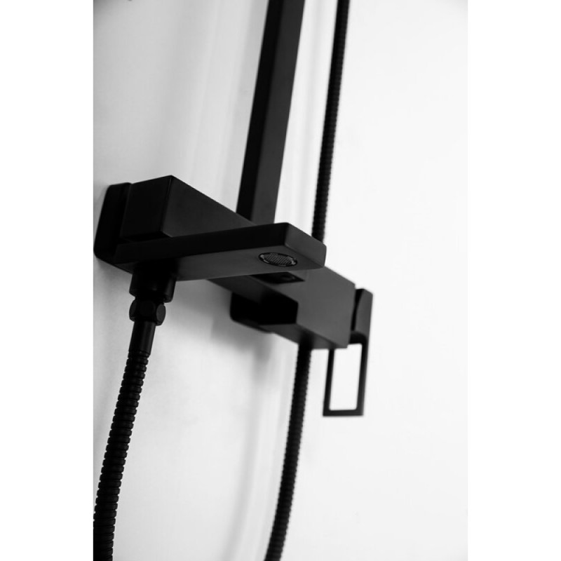 Душевая система BelBagno Luce LUC-VSCM-NERO, с изливом, черный матовый