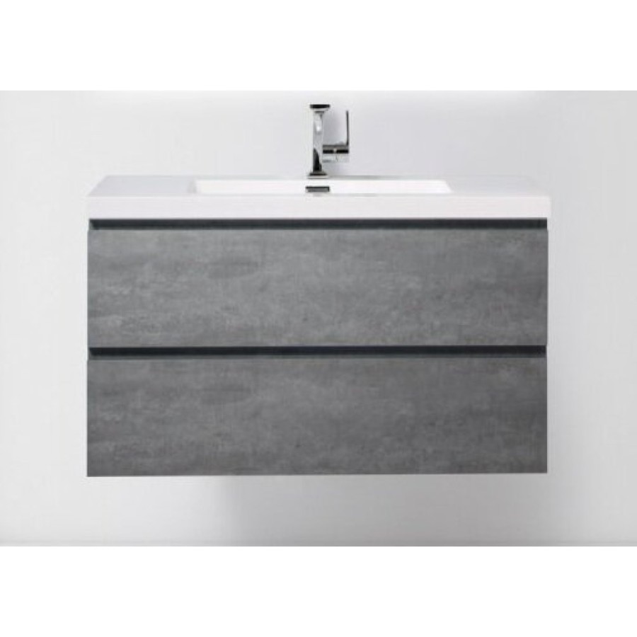 Тумба под раковину BelBagno LUCE-1000-2C-SO-SCM, 100 х 48 х 50 см, цвет серый (stucco cemento)