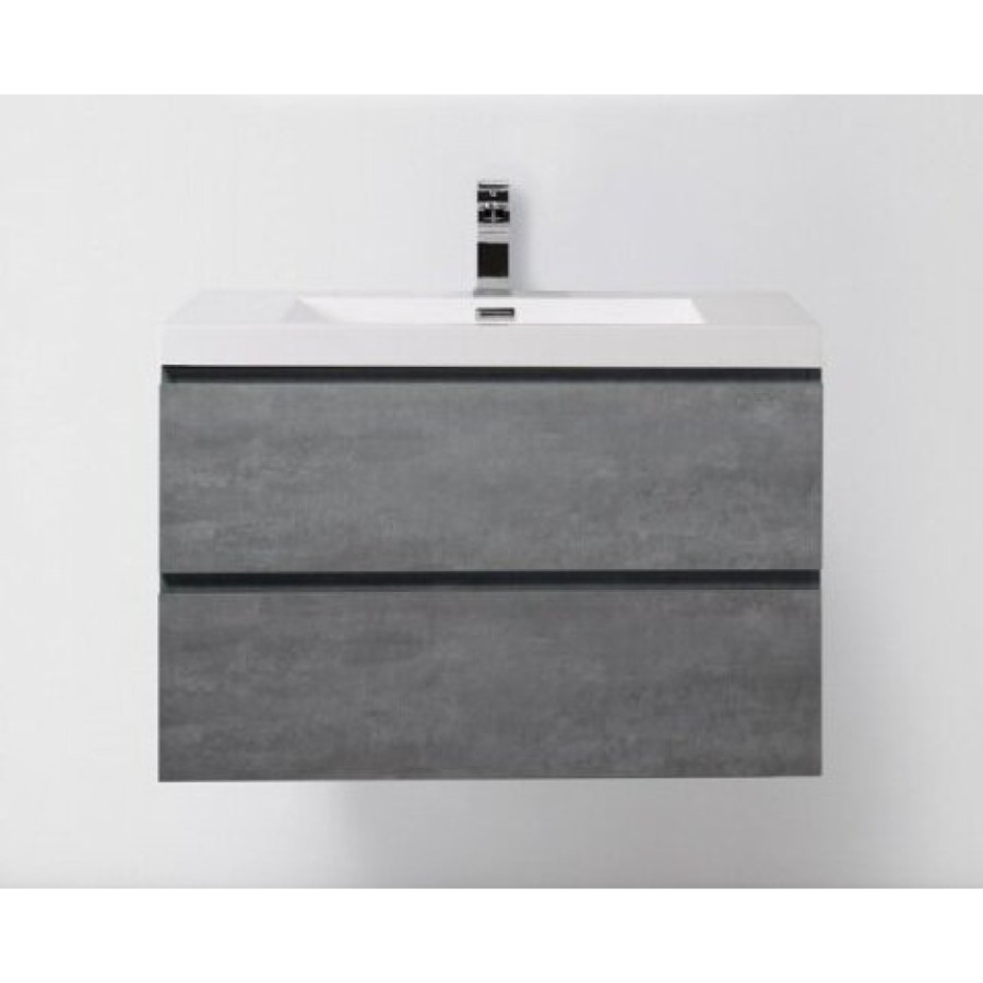 Тумба под раковину BelBagno LUCE-800-2C-SO-SCM, 80 х 48 х 50 см, цвет серый (stucco cemento)