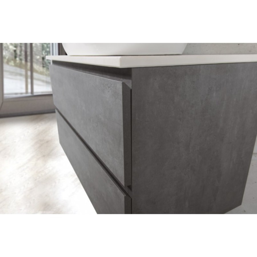 Тумба под раковину BelBagno LUCE-800-2C-SO-SCM, 80 х 48 х 50 см, цвет серый (stucco cemento)