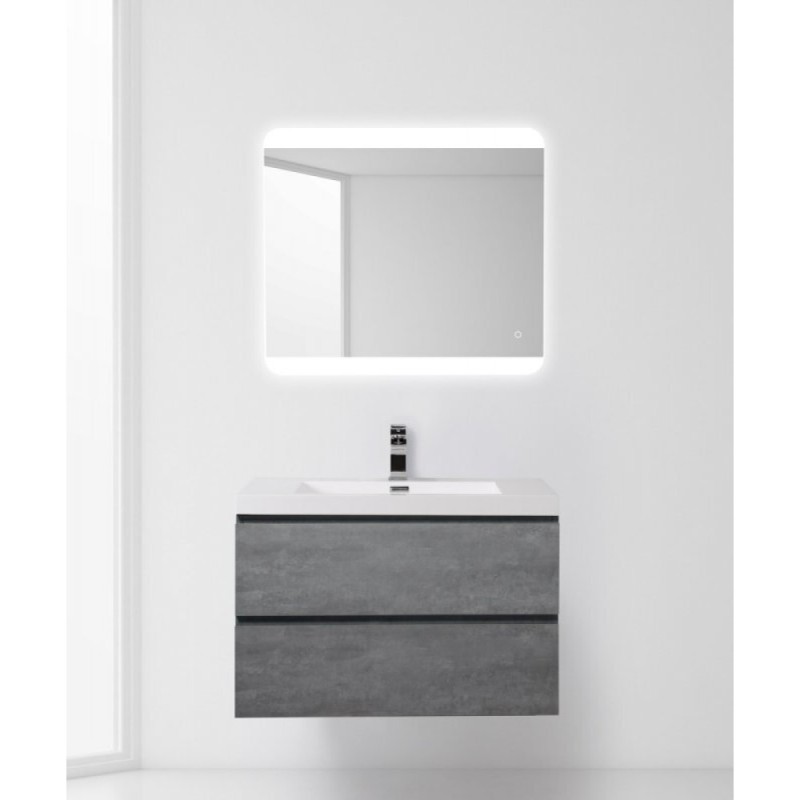 Тумба под раковину BelBagno LUCE-800-2C-SO-SCM, 80 х 48 х 50 см, цвет серый (stucco cemento)