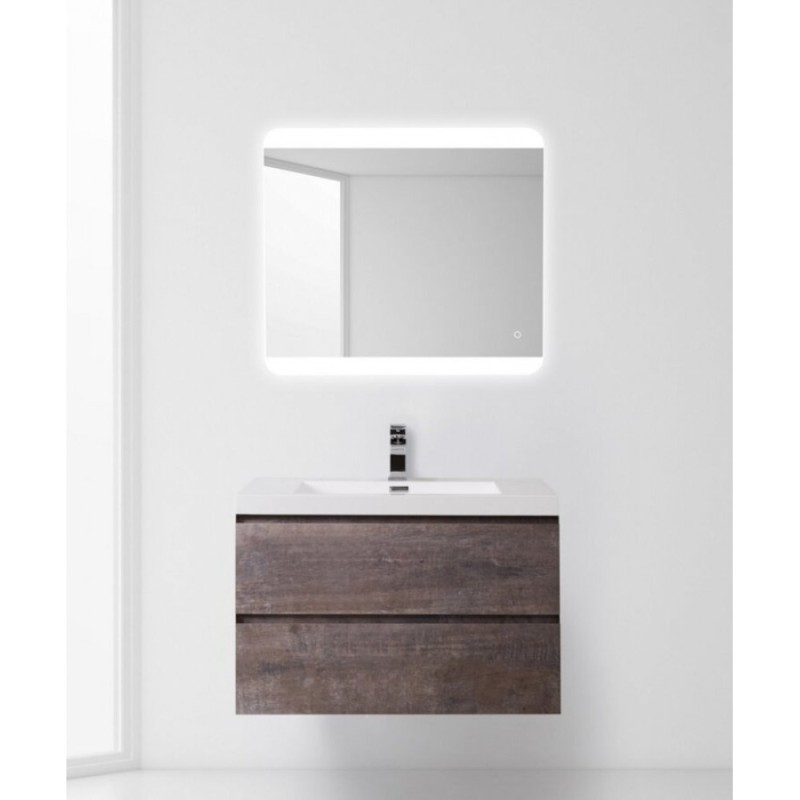 Тумба под раковину BelBagno LUCE-900-2C-SO-PT, 90 х 48 х 50 см, цвет серый камень (stone)