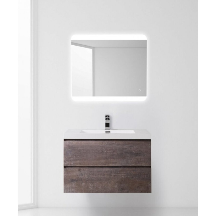Тумба под раковину BelBagno LUCE-900-2C-SO-PT, 90 х 48 х 50 см, цвет серый камень (stone)