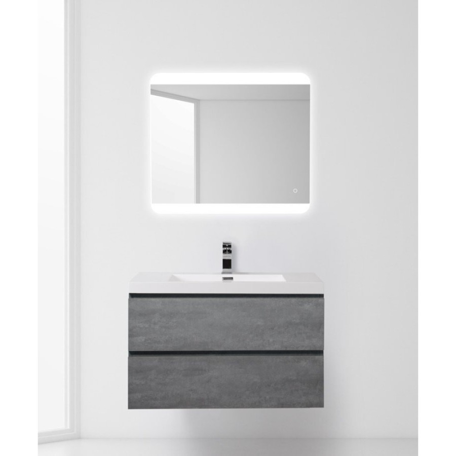 Тумба под раковину BelBagno LUCE-900-2C-SO-SCM, 90 х 48 х 50 см, цвет серый (stucco cemento)