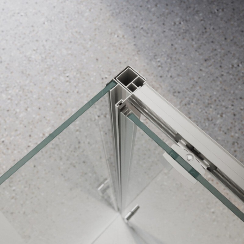 Душевой уголок BelBagno LUCE-A-1-100/100-C-Cr, 100 х 100 см, стекло прозрачное, профиль хром