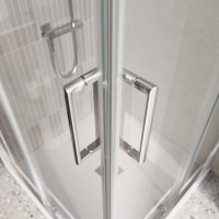 Душевой уголок BelBagno LUCE-A-2-80-C-Cr, 80 х 80 см, стекло прозрачное, профиль хром