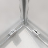 Душевой уголок BelBagno LUCE-A-2-90-P-Cr, 90 х 90 см, стекло рифленое, профиль хром