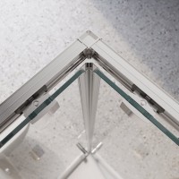 Душевой уголок BelBagno LUCE-A-22-100+25-C-Cr, 125 х 125 см, стекло прозрачное, профиль хром
