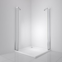 Душевой уголок BelBagno LUCE-A-22-80+25-C-Cr, 105 х 105 см, стекло прозрачное, профиль хром