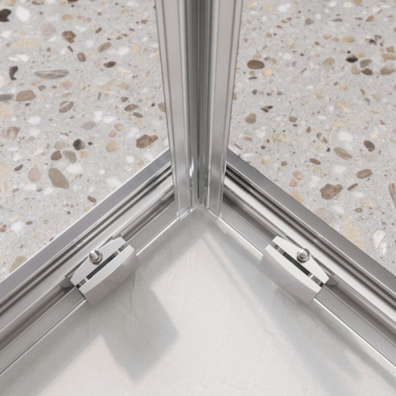 Душевой уголок BelBagno LUCE-A-22-80+30-C-Cr, 110 х 110 см, стекло прозрачное, профиль хром