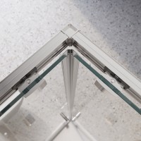 Душевой уголок BelBagno LUCE-A-22-90+30-C-Cr, 120 х 120 см, стекло прозрачное, профиль хром