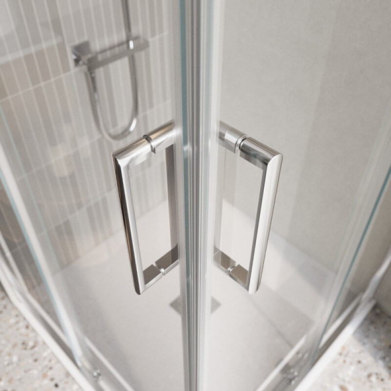 Душевой уголок BelBagno LUCE-A-22-90+30-C-Cr, 120 х 120 см, стекло прозрачное, профиль хром