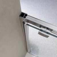 Душевой уголок BelBagno LUCE-AH-1-100/80-C-Cr, 100 х 80 см, стекло прозрачное, профиль хром