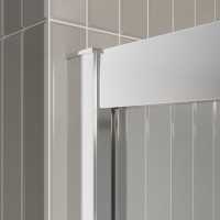 Душевой уголок BelBagno LUCE-AH-1-110/100-C-Cr, 110 х 100 см, стекло прозрачное, профиль хром