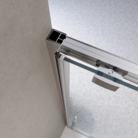 Душевой уголок BelBagno LUCE-AH-1-110/100-C-Cr, 110 х 100 см, стекло прозрачное, профиль хром