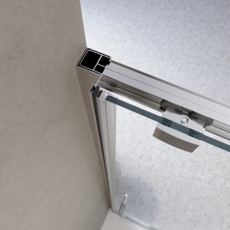 Душевой уголок BelBagno LUCE-AH-1-110/80-C-Cr, 110 х 80 см, стекло прозрачное, профиль хром