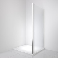 Душевой уголок BelBagno LUCE-AH-1-120/90-P-Cr, 120 х 90 см, стекло рифленое, профиль хром