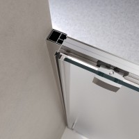 Душевой уголок BelBagno LUCE-AH-1-120/90-P-Cr, 120 х 90 см, стекло рифленое, профиль хром