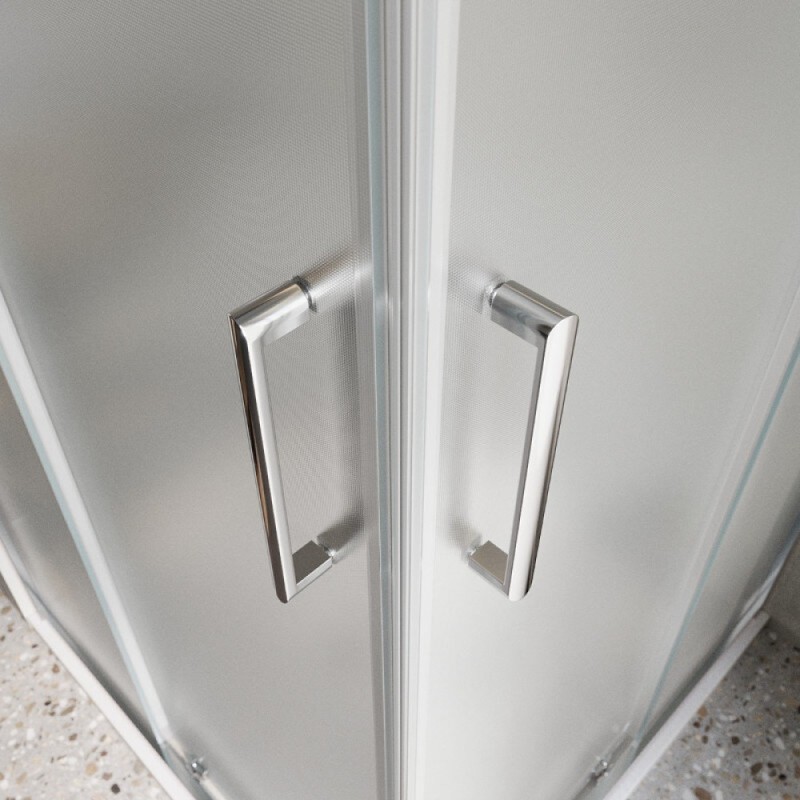 Душевой уголок BelBagno LUCE-AH-2-100/80-P-Cr, 100 х 80 см, стекло рифленое, профиль хром