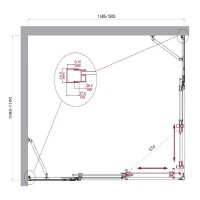 Душевой уголок BelBagno LUCE-AH-22-150/110-C-Cr, 150 х 110 см, стекло прозрачное, профиль хром