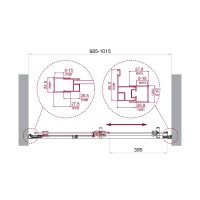 Душевая дверь BelBagno LUCE-BF-1-100-C-Cr, 100 см, стекло прозрачное, профиль хром
