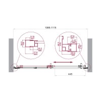 Душевая дверь BelBagno LUCE-BF-1-110-C-Cr, 110 см, стекло прозрачное, профиль хром
