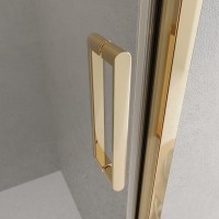 Душевая дверь BelBagno LUCE-BF-1-110-C-ORO, 110 см, стекло прозрачное, профиль золото