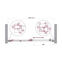 Душевая дверь BelBagno LUCE-BF-1-120-C-Cr, 120 см, стекло прозрачное, профиль хром