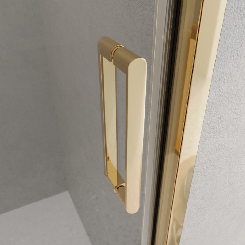 Душевая дверь BelBagno LUCE-BF-1-120-C-ORO, 120 см, стекло прозрачное, профиль золото