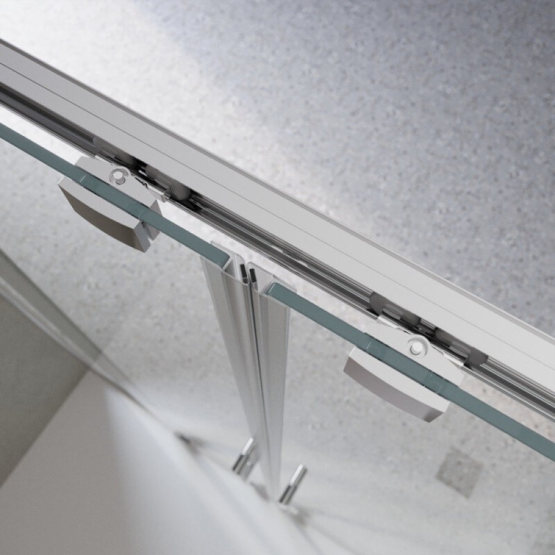 Душевая дверь BelBagno LUCE-BF-2-140-C-Cr, 140 см, стекло прозрачное, профиль хром