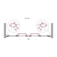 Душевая дверь BelBagno LUCE-BF-2-150-C-Cr, 150 см, стекло прозрачное, профиль хром