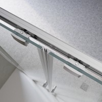 Душевая дверь BelBagno LUCE-BF-2-150-C-Cr, 150 см, стекло прозрачное, профиль хром