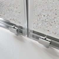 Душевая дверь BelBagno LUCE-BF-2-150-C-Cr, 150 см, стекло прозрачное, профиль хром