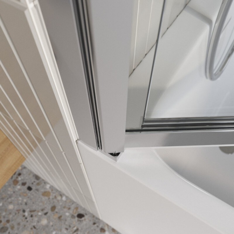 Шторка на ванну BelBagno LUCE-VF-11-100/145-C-Cr, 100 см, стекло прозрачное, профиль хром