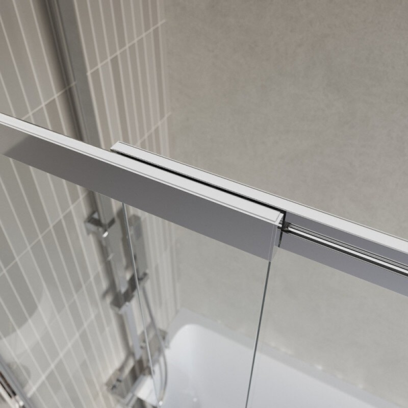 Шторка на ванну BelBagno LUCE-VF-11-100/145-C-Cr, 100 см, стекло прозрачное, профиль хром