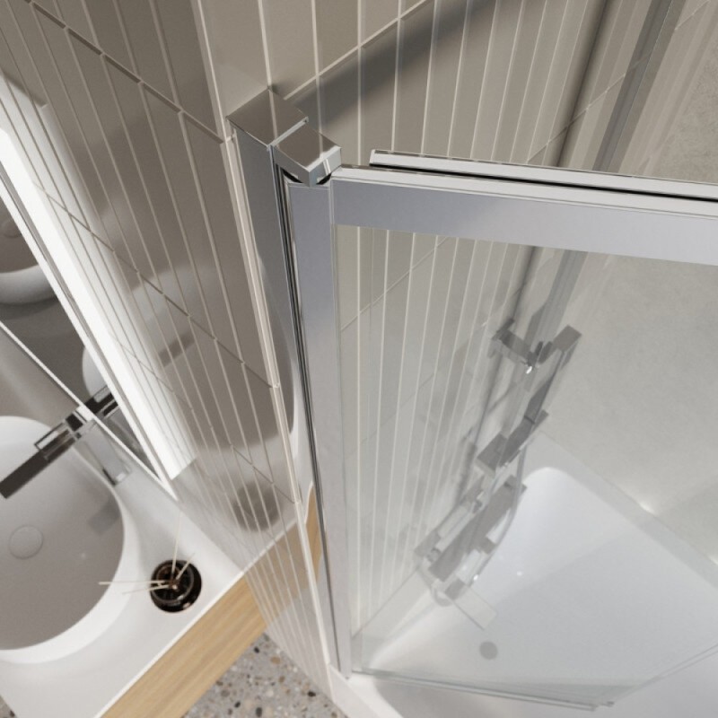 Шторка на ванну BelBagno LUCE-VF-11-100/145-C-Cr, 100 см, стекло прозрачное, профиль хром