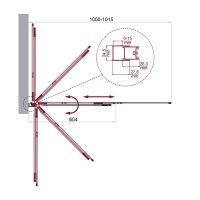 Шторка на ванну BelBagno LUCE-VF-11-100/145-C-ORO, 100 см, стекло прозрачное, профиль золото